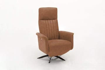 Relaxfauteuil Hessum - relaxfauteuils - Cognac, Nieuw, Stof