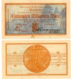 Duitsland 100 Milliarden Mark Crailsheim 1923 Notgeld bla..., Postzegels en Munten, Munten | Nederland, Verzenden