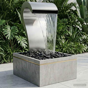 vidaXL Tuinwaterval Roestvrij staal 304 54,5 x 34 x 83 cm, Tuin en Terras, Verzenden, Nieuw
