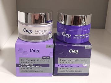 Cien Luminous beauty met MYRAMAZE set DAGCREME - NACHTCREME, Verzenden, Nieuw, Gehele gezicht, Verzorging