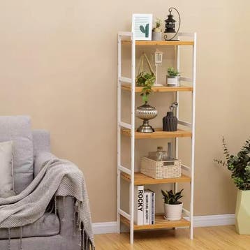 Bamboe Opbergrek –5 Planken, Verstelbaar en Multifunctioneel, Verzenden, Nieuw