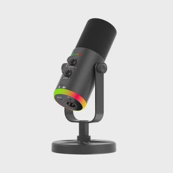 Professionele USB/XLR Microfoon met Touch Mute, RGB Verlicht, Verzenden, Nieuw