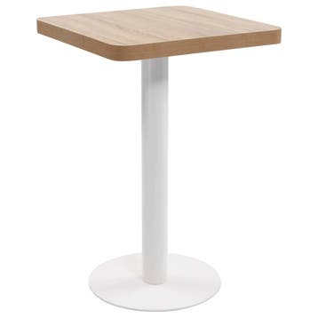 vidaXL Bistrotafel 50x50 cm MDF lichtbruin, Verzenden, Nieuw