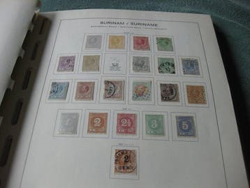 Suriname 1873/1975 - Gevorderde collectie in Schaubeck album, Postzegels en Munten, Postzegels | Nederland, Gestempeld