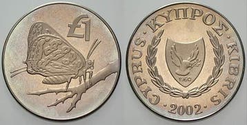 1 Pound 2002 Zypern Republik, Postzegels en Munten, Munten | Europa | Niet-Euromunten, Verzenden