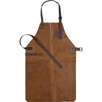 BBQ schort | Wavea | 80 x 50 cm (100% leer, Cognac), Verzenden, Nieuw, Wavea