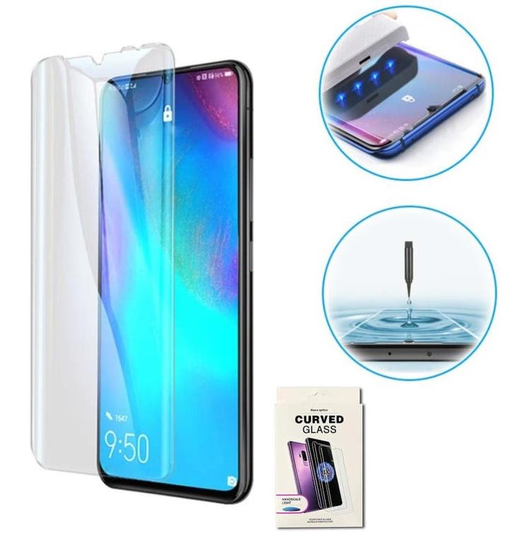 Huawei P30 Pro UV Liquid Glue 3D Tempered Glass Protector, Telecommunicatie, Mobiele telefoons | Hoesjes en Frontjes | Overige merken