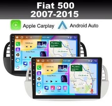 Fiat 500 2007-2015 9inch android 15 navigatie apple carplay, Ophalen of Verzenden, Nieuw