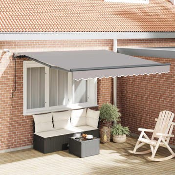 vidaXL Uitschuifbare luifel Lichtgrijs 300 x 250 cm, Verzenden, Nieuw