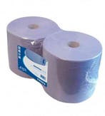 Industriepapier 2-lgs blauw 380 mtr x 26 cm - 2 rollen, Verzenden