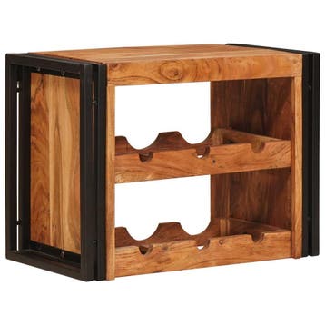 vidaXL Wijnrek Bruin 60 x 45 x 33 cm Massief Acaciahout, Verzenden, Nieuw