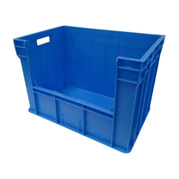 Magazijnbak, 600x400x415 mm, euronorm, blauw pp, gebruikt -, Gebruikt, 40 tot 60 cm, 50 tot 75 cm, Bak of Kist