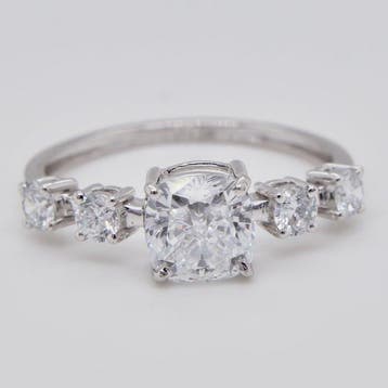 Zonder minimumprijs - Ring - 14 karaat Witgoud - 2.01ct. tw., Nieuw