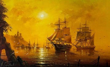Gorbachev Nikolay (1952) - The Golden Fleet, Antiek en Kunst
