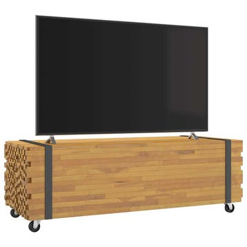 vidaXL Salontafel 110x45x35 cm massief teakhout, Huis en Inrichting, Verzenden, Nieuw, 100 tot 150 cm, Minder dan 50 cm
