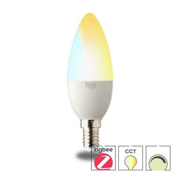 Slimme verlichting LED lamp smart E14 | Ynoa Zigbee 3.0 CCT, 30 tot 60 watt, Led-lamp, Verzenden, E14 (klein)