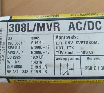 RVS elektrode 3,25x350 alle posities ZWEEDSE TOPKWALITEIT, Doe-het-zelf en Verbouw, Gereedschap | Lasapparaten, Verzenden, Nieuw