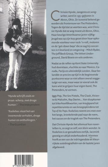 Roekeloos 9789038801407 Chrissie Hynde, Boeken, Verzenden, Gelezen, Chrissie Hynde