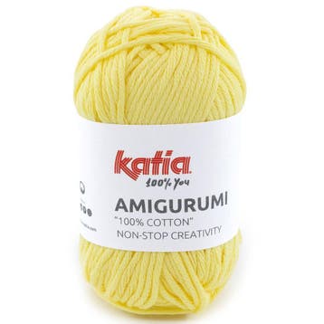 Katia Amigurumi 20 gram - 70 Citroengeel - Haakkatoen Gare, Ophalen of Verzenden, Nieuw