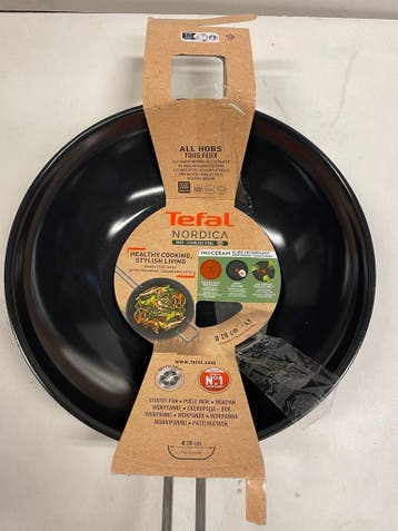 Tefal Nordica Ceramic - Wokpan - Ø28 cm - Keramisch, Verzenden, Nieuw