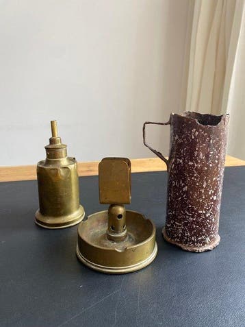 Asbak (3) - Messing - WWII Trench Art 25-Pound