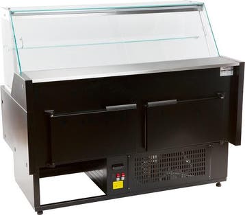 Combisteel Koeltoonbank Zwart | Oscar | +1°c/+10°c | 1584x81, Ophalen of Verzenden, Nieuw