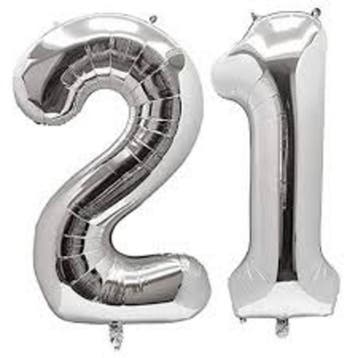Birthday Queen 21 ballonnen en sjerp goud, Ophalen of Verzenden, Nieuw, Versiering, Verjaardag