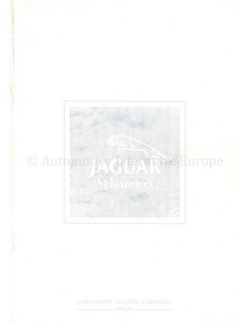 1991/92 JAGUAR | DAIMLER PROGRAMMA BROCHURE DUITS, Nieuw, Author