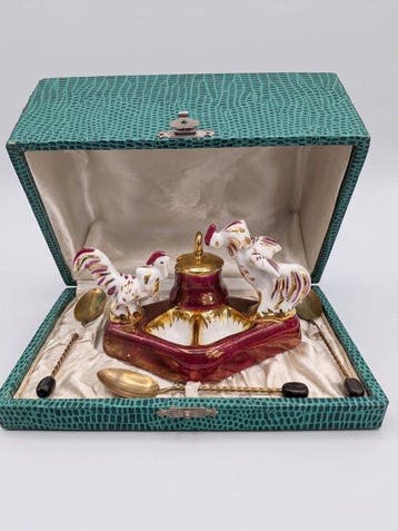 Limoges - Zout- en pepervaatjes - Porselein, Goud