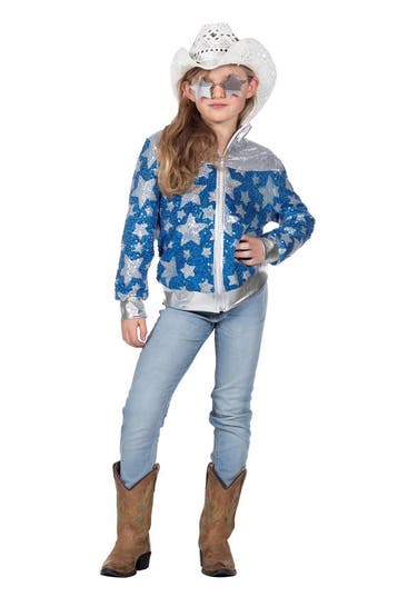 Glamorous Pailletten Jasje Sterren Meisje Blauw, Kleding | Dames, Carnavalskleding en Feestkleding, Ophalen of Verzenden, Nieuw