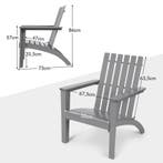 LIVSK Adirondack Stoel - Duurzaam Acaciahout - Ergonomisch O, Tuin en Terras, Kruiwagens, Verzenden, Nieuw