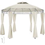 Tuinpaviljoen Siana Ø 3.5m - crème, Tuin en Terras, Partytenten, Verzenden, Nieuw