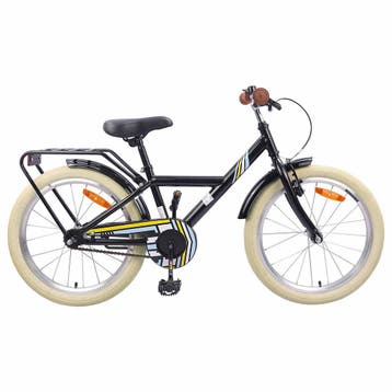 vidaXL Kinderfiets 24 Inch voor 8-12 jaar oud Zwart, Verzenden, Nieuw