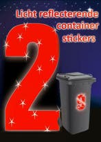 licht weerkaatsende huisnummer stickers, getal, cijfer neon, Nieuw