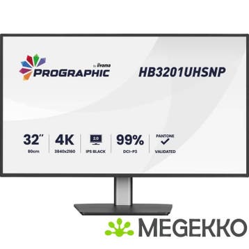 Iiyama ProGraphic HB3201UHSNP-B1 32  4K Ultra HD IPS-Black, Computers en Software, Monitoren, Verzenden, Nieuw, Iiyama