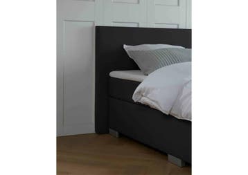 ACTIE! Boxspring Milano 160 200 Zwart, Verzenden, Zwart, 200 cm, Modern