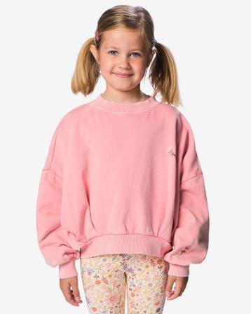 HEMA Kindertrui sweatstof bloemen roze van €21.99 voor sale, Verzenden, Nieuw