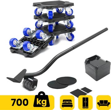Moeve Meubelroller - 9-delige Meubeltransporter met 360°, Ophalen of Verzenden, Zo goed als nieuw