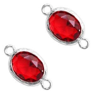 Crystal glas tussenstukken ovaal 10x18mm Siam Red - cryst..., Ophalen of Verzenden, Nieuw, Tussenstuk of Tussenkraal