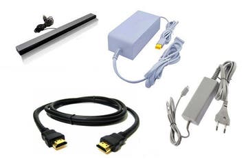 Kabelset: Alle Wii U Kabels - Console & Gamepad Adapter,, Ophalen of Verzenden, Zo goed als nieuw