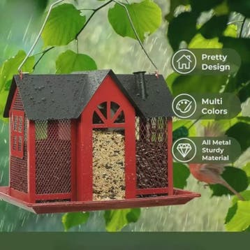 Hangend Vogelvoederhuisje met Grote Capaciteit - IJzeren Voe, Verzenden, Nieuw