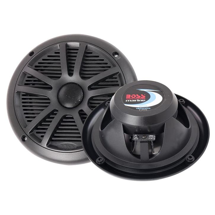 Boss Marine Waterbestendige luidsprekers MR6B 180 Watt-Zwart, Watersport en Boten, Navigatiemiddelen en Scheepselektronica, Nieuw