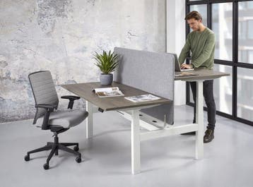 Ergowork Pro Duo zit-sta bureau - Ergonomische duo werkplek, Ophalen of Verzenden, In hoogte verstelbaar, Nieuw