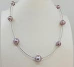 Halsketting Platina, 9,2 × 12,2 mm ronde paarse, Sieraden, Tassen en Uiterlijk, Kettingen, Nieuw