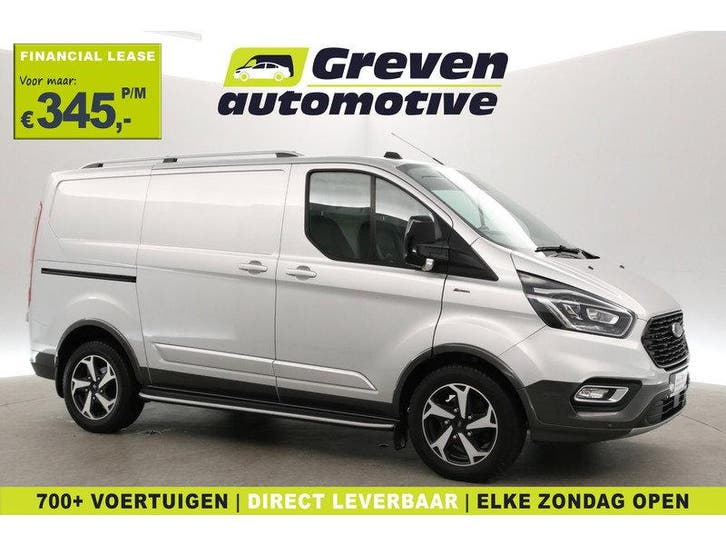 Ford Transit Custom 2.0 TDCI L1H1 Active Sport | Aut. |, Auto's, Bestelauto's, Automaat, Diesel, Zilver of Grijs, Euro 6, Ford