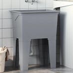 vidaXL Waskuip 59x41x75 cm hars grijs, Doe-het-zelf en Verbouw, Sanitair, Verzenden, Nieuw