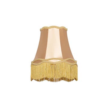 Stoffen lampenkap goud 30/18/26 - Granny, Huis en Inrichting, Lampen | Lampenkappen, Verzenden, Nieuw, Rond, Retro