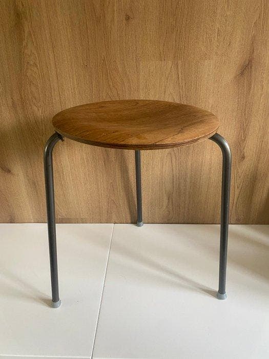 Kruk - Teak en metaal - Jaren ‘60, Antiek en Kunst, Antiek | Meubels | Stoelen en Banken