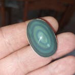 Ring van obsidiaan met hemels oog. Zeldzame blauwe kleur., Verzamelen