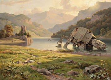 Kleury.art - [XL Canvas] The Slumbering Colossus by, Nieuw in verpakking